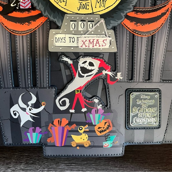Loungefly Disney Nightmare Before Christmas Town Hall Mini Backpack - Picture 3 of 16